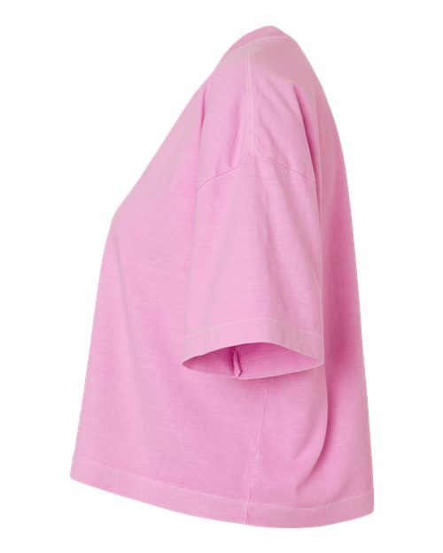 American Apparel 1302gd Women’s Garment-dyed Heavyweight Cropped Tee - Faded Powder Pink
