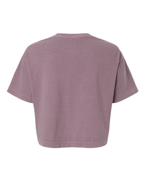 American Apparel 1302gd Women’s Garment-dyed Heavyweight Cropped Tee - Faded Smokey Violet