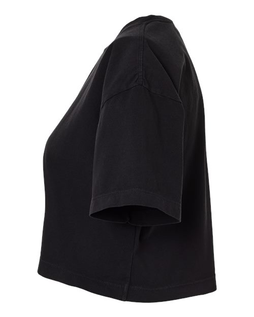 American Apparel 1302gd Women’s Garment-dyed Heavyweight Cropped Tee - True Black