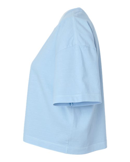 American Apparel 1302gd Women’s Garment-dyed Heavyweight Cropped Tee - Faded Powder Blue