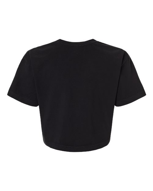 American Apparel 1302gd Women’s Garment-dyed Heavyweight Cropped Tee - True Black