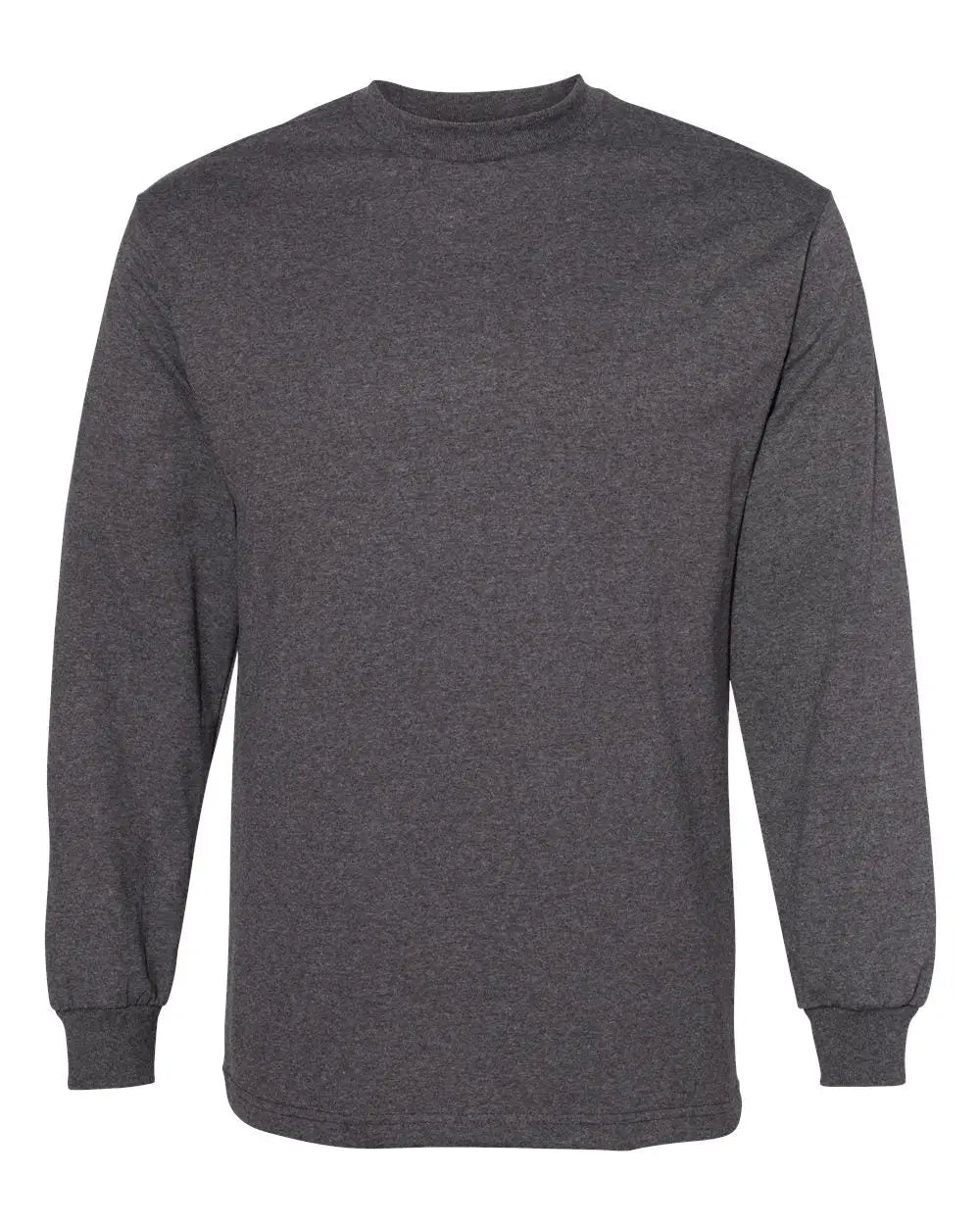 American Apparel 1304 Heavyweight Cotton Long Sleeve Tee - Heather Charcoal - Dark Gray / s