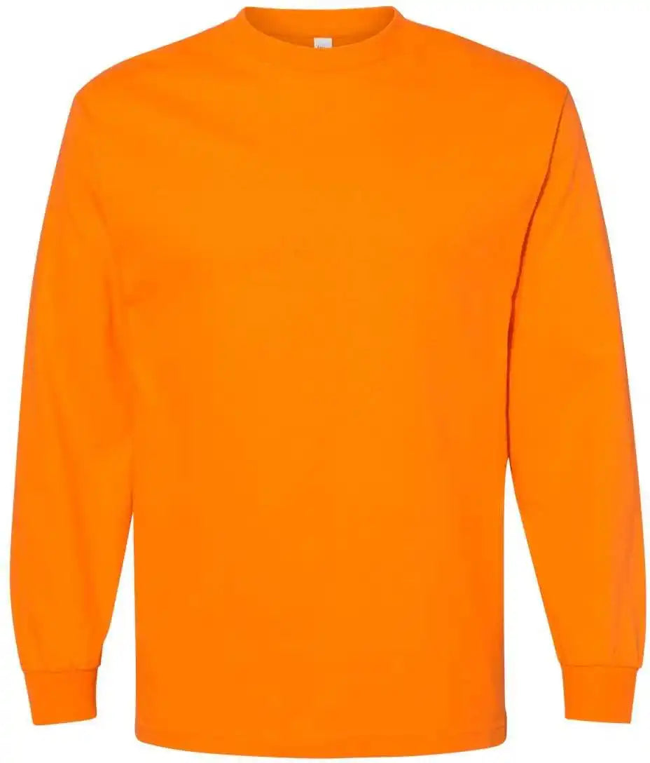 American Apparel 1304 Unisex Heavyweight Cotton Long Sleeve T-shirt - Orange