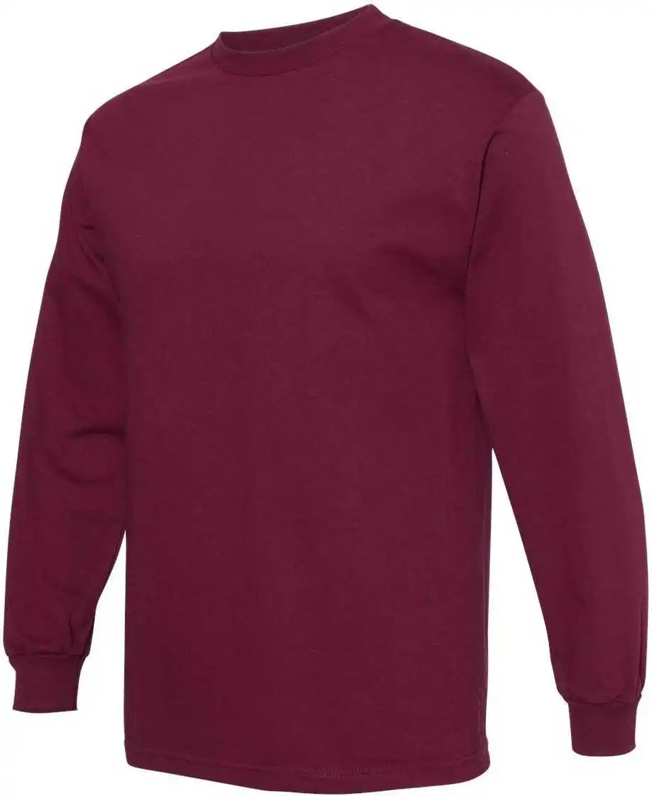 American Apparel 1304 Unisex Heavyweight Cotton Long Sleeve T-shirt - Burgundy