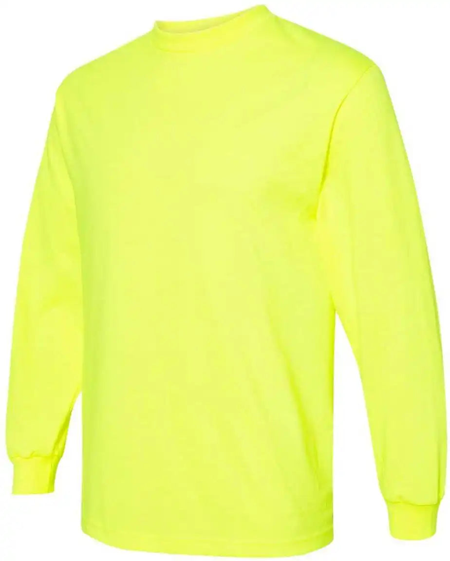 American Apparel 1304 Unisex Heavyweight Cotton Long Sleeve T-shirt - Safety Green