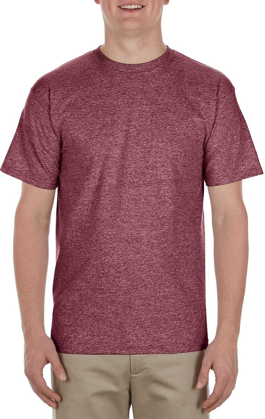 American Apparel 1701 Midweight Cotton Unisex T-shirt - Burgundy Heather