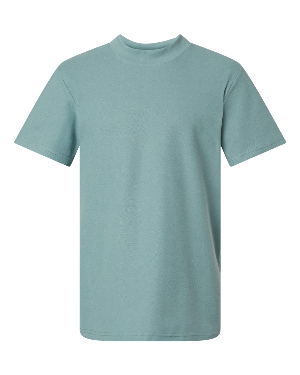 American Apparel 1pq Pique Mockneck Tee - Arctic