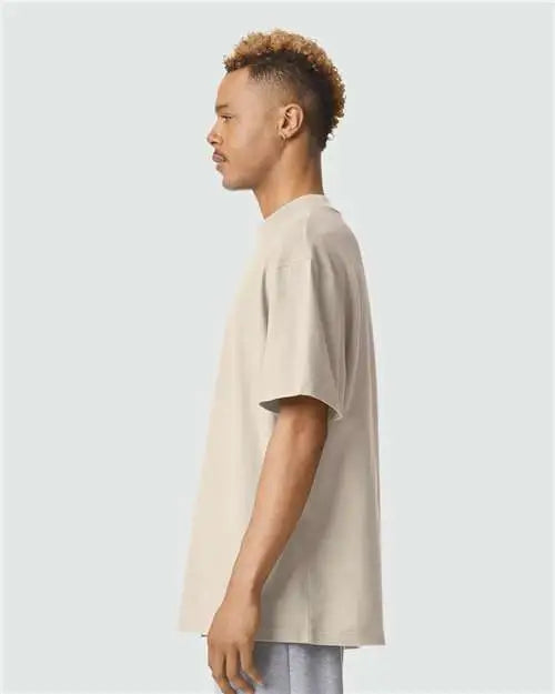 American Apparel 1pq Pique Mockneck Tee - Bone