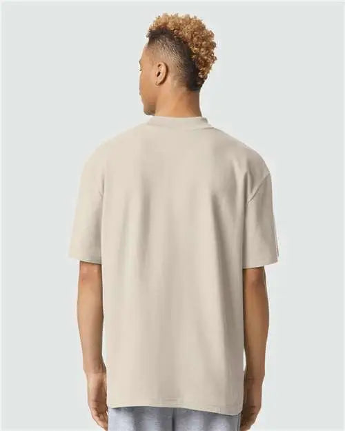 American Apparel 1pq Pique Mockneck Tee - Bone