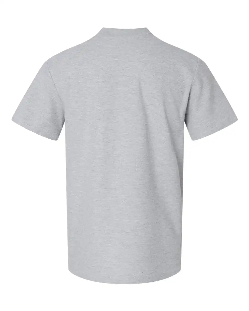 American Apparel 1pq Pique Mockneck Tee - Heather Grey - s