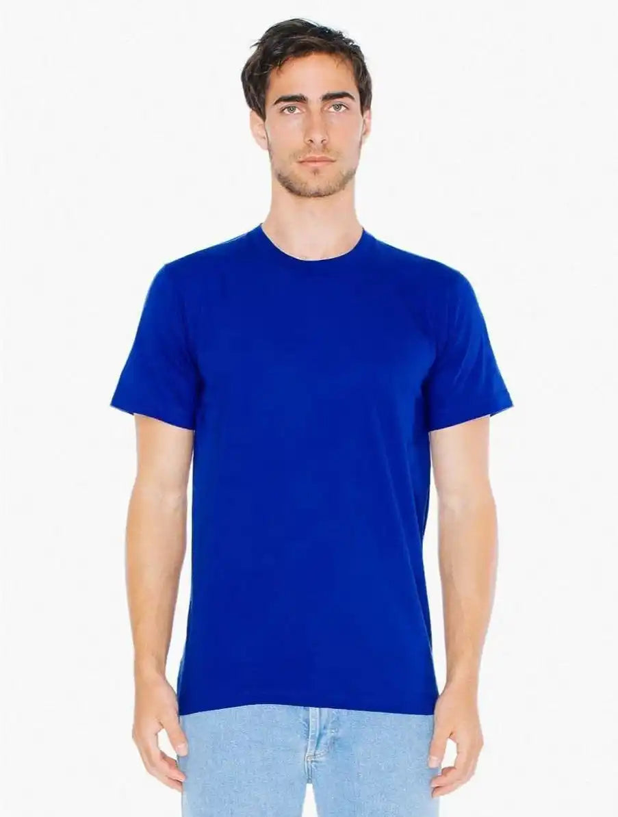 American Apparel 2001 Usa Collection Fine Jersey T-shirt - Lapis