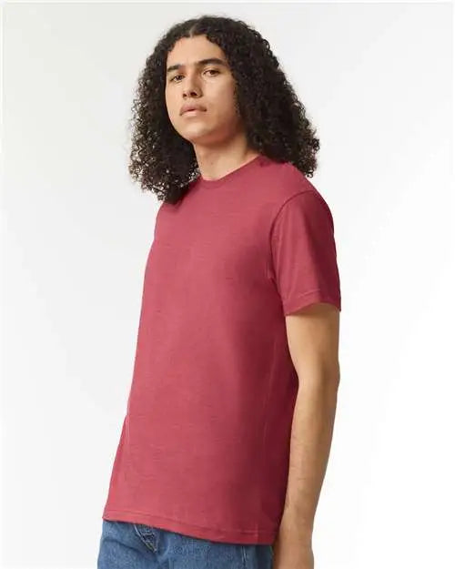 American Apparel 2001cvc Cvc Tee - Heather Cardinal