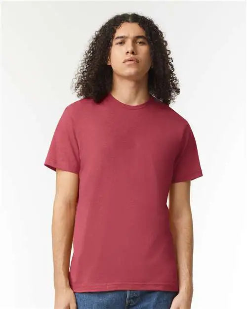 American Apparel 2001cvc Cvc Tee - Heather Cardinal