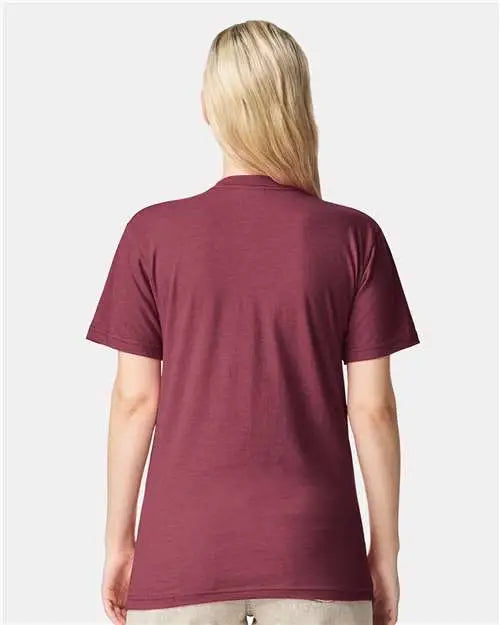 American Apparel 2001cvc Cvc Tee - Heather Cranberry