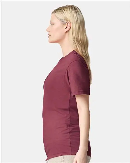 American Apparel 2001cvc Cvc Tee - Heather Cranberry