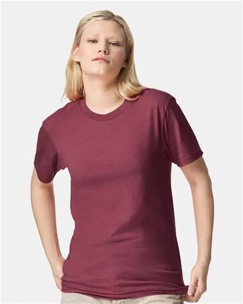 American Apparel 2001cvc Cvc Tee - Heather Cranberry
