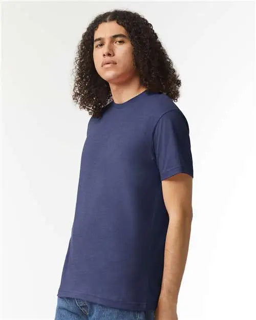 American Apparel 2001cvc Cvc Tee - Heather Indigo