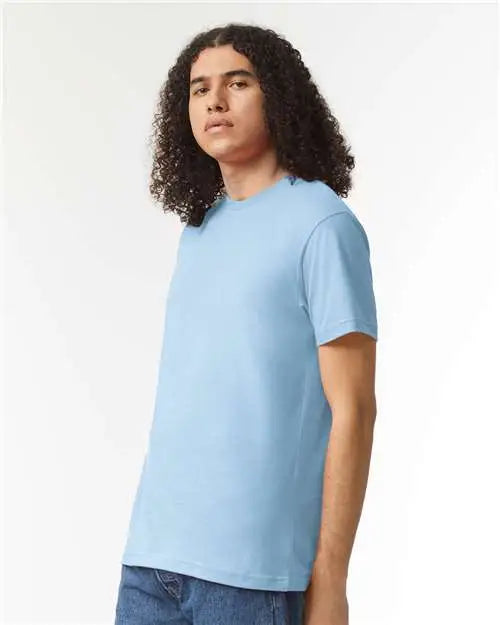 American Apparel 2001cvc Cvc Tee - Heather Light Blue