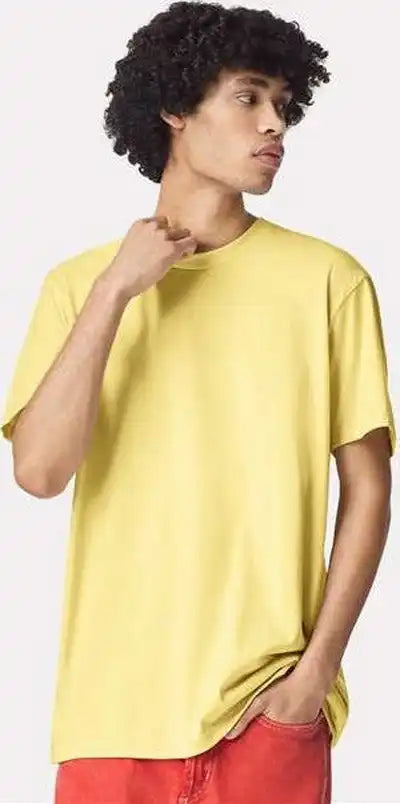 American Apparel 2001cvc Cvc Tee - Heather Panna Cotta