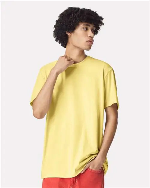 American Apparel 2001cvc Cvc Tee - Heather Panna Cotta