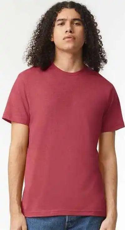 American Apparel 2001cvc Unisex Cvc Tee Heather Cardinal