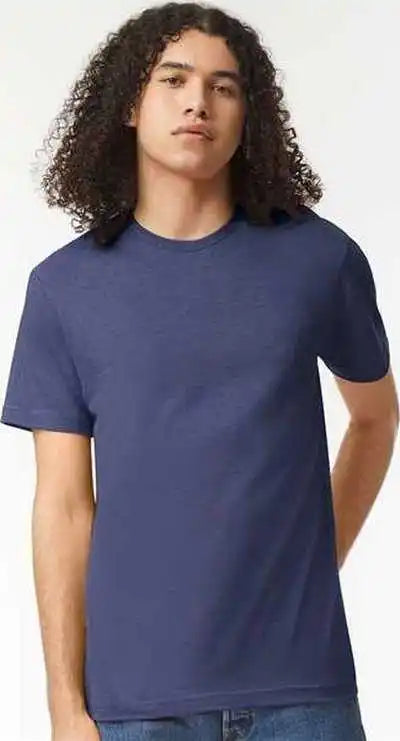 American Apparel 2001cvc Unisex Cvc Tee Heather Indigo