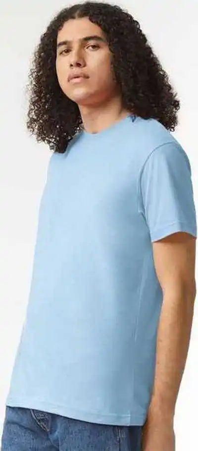 American Apparel 2001cvc Unisex Cvc Tee Heather Light Blue