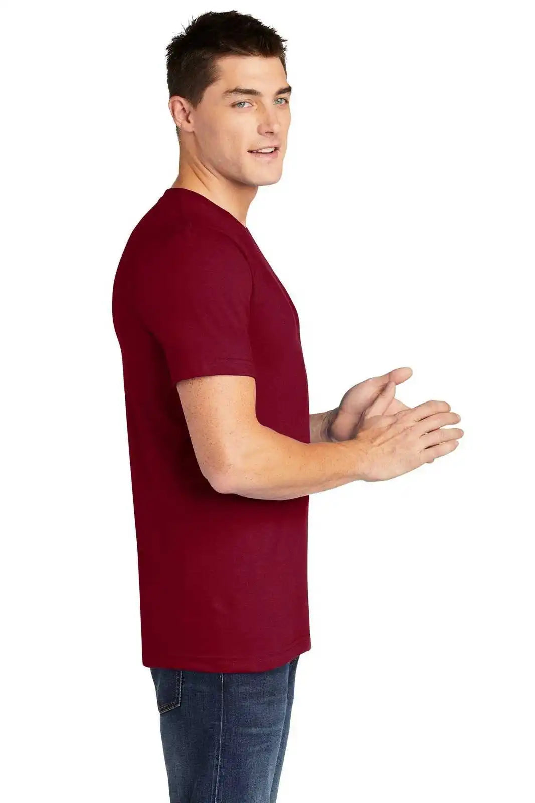 American Apparel 2001w Fine Jersey T-shirt - Cranberry