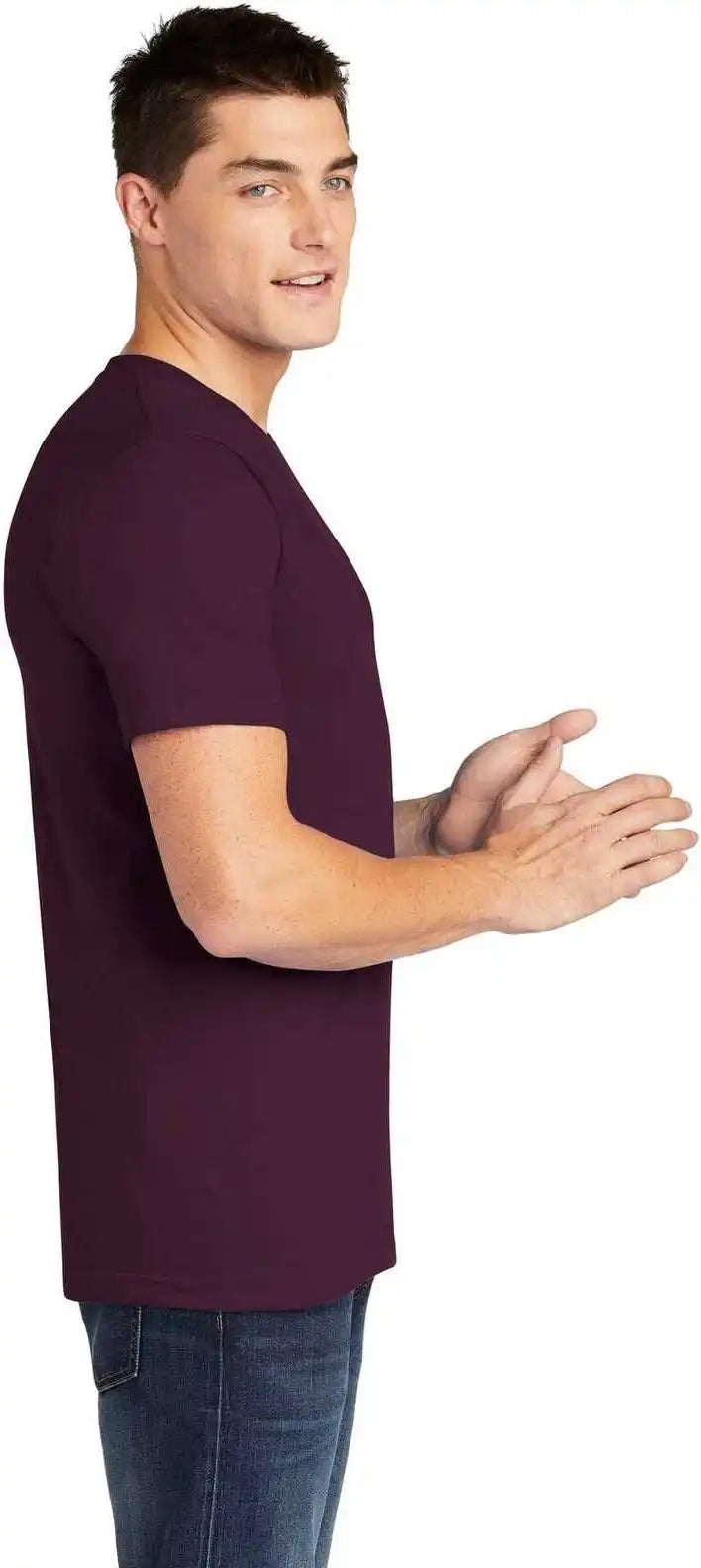 American Apparel 2001w Fine Jersey t Shirt Eggplant