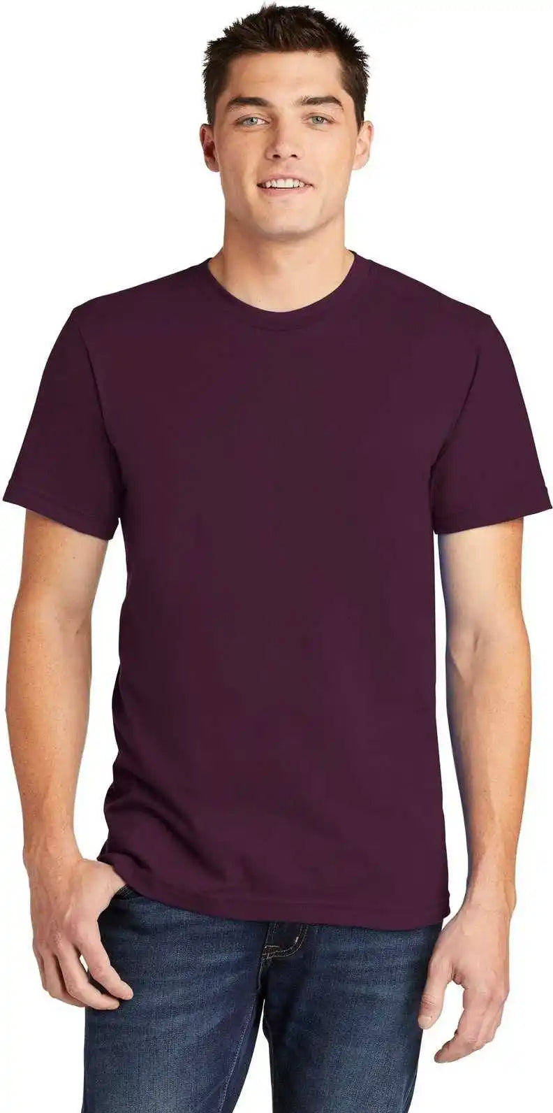 American Apparel 2001w Fine Jersey t Shirt Eggplant
