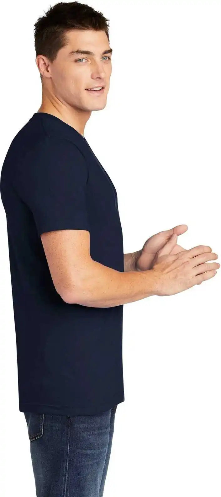 American Apparel 2001w Fine Jersey t Shirt Navy