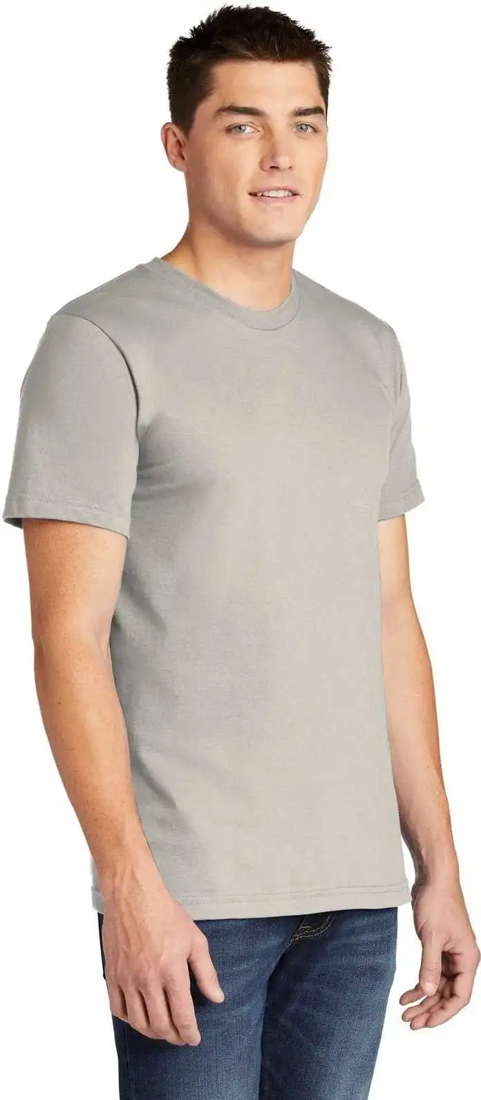 American Apparel 2001w Fine Jersey t Shirt New Silver