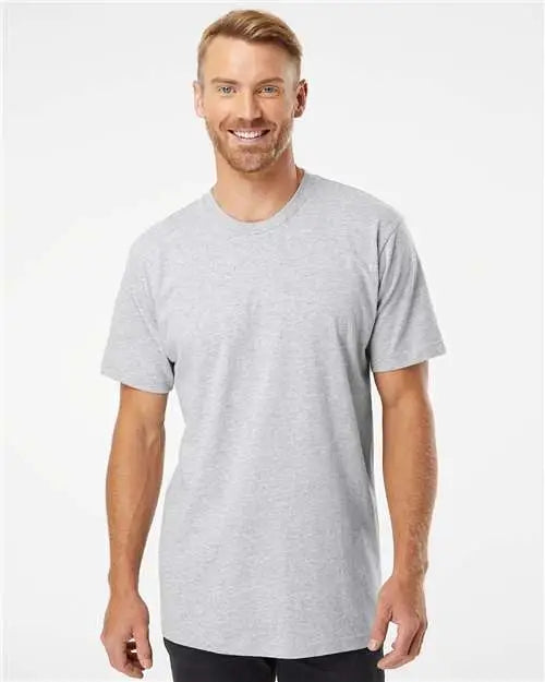 American Apparel 2001w Fine Jersey Tee - 2001 - Heather Grey