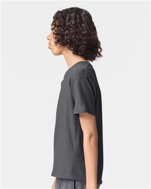 American Apparel 2001y Youth Fine Jersey Tee - Asphalt
