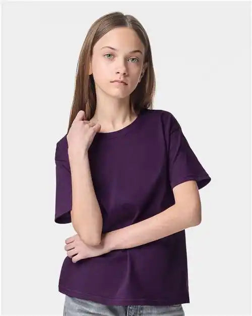 American Apparel 2001y Youth Fine Jersey Tee - Eggplant