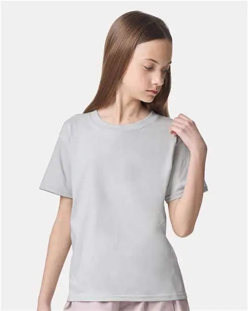 American Apparel 2001y Youth Fine Jersey Tee - New Silver