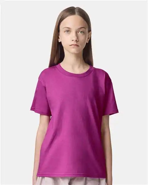 American Apparel 2001y Youth Fine Jersey Tee - Super Pink