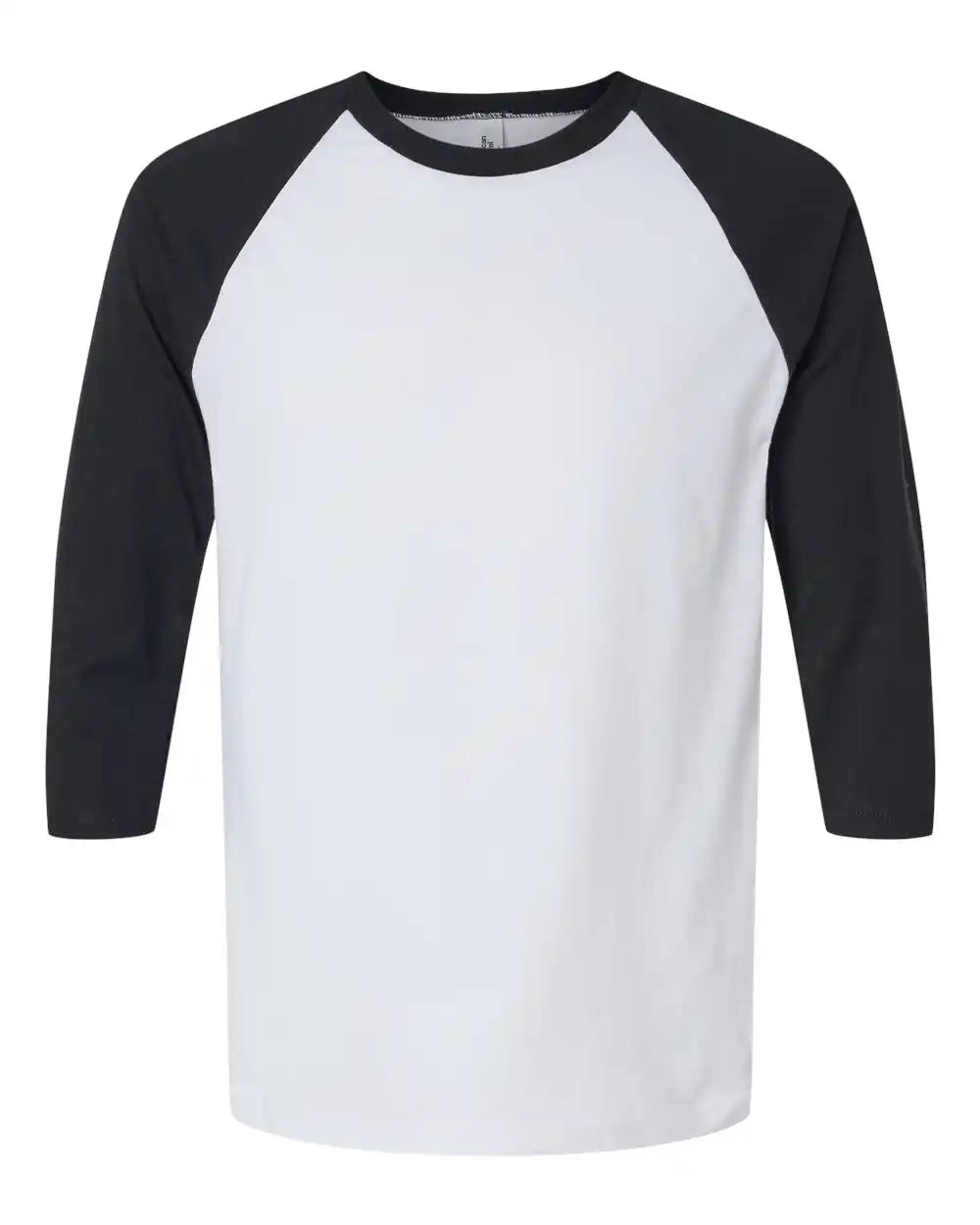 American Apparel 2003cvc Cvc Three-quarter Sleeve Tee - White Black - White/ / s