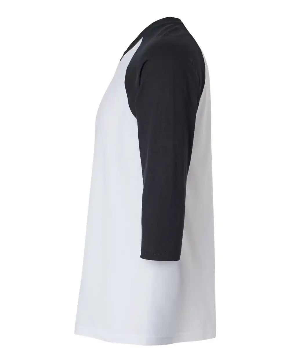 American Apparel 2003cvc Cvc Three-quarter Sleeve Tee - White Black