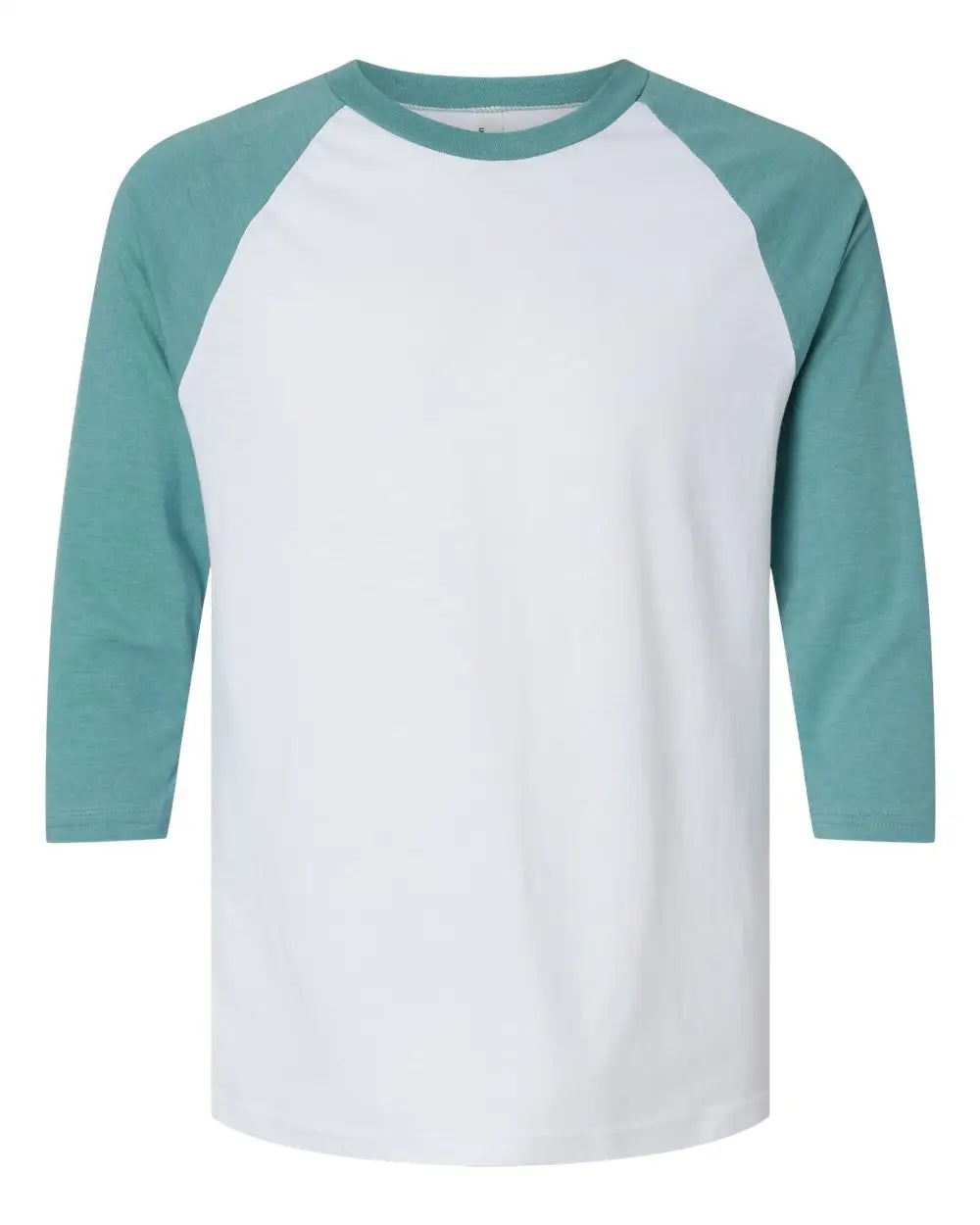 American Apparel 2003cvc Cvc Three-quarter Sleeve Tee - White Heather Arctic - s