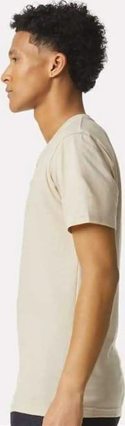 American Apparel 2004cvc Unisex Cvc Henley Tee - Heather Bone
