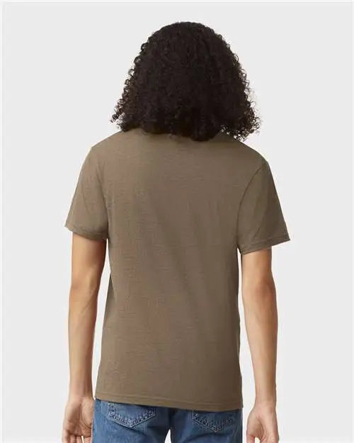 American Apparel 2006cvc Cvc V-neck Tee - Heather Army
