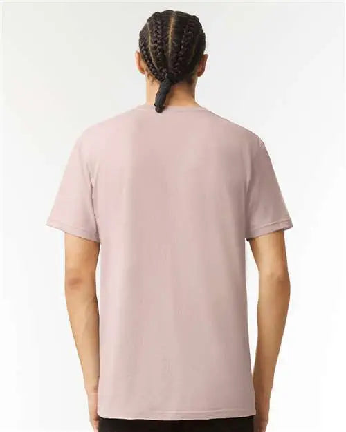 American Apparel 2006cvc Cvc V-neck Tee - Heather Blush