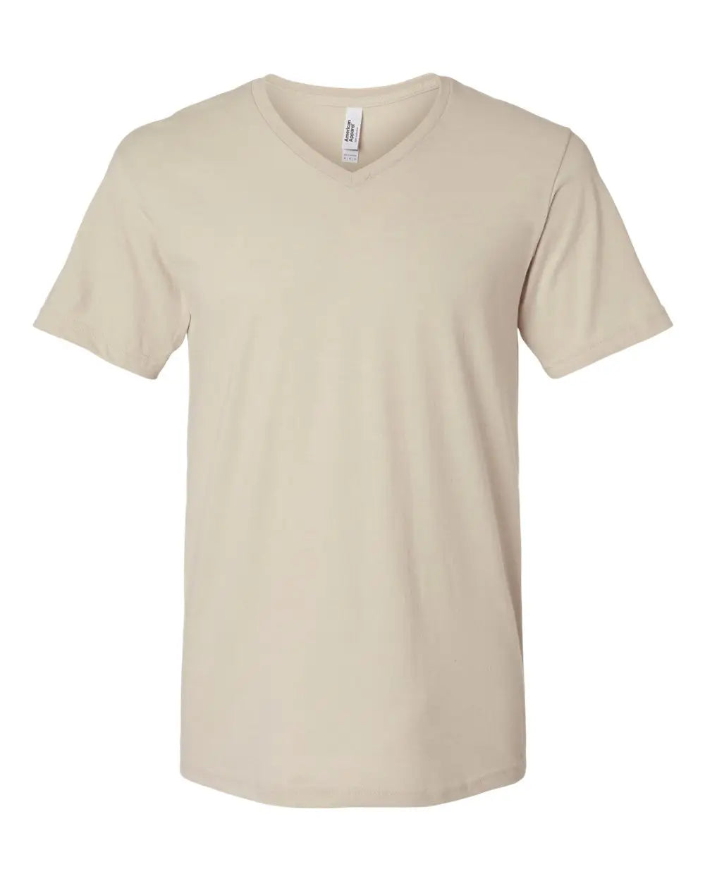 American Apparel 2006cvc Cvc V-neck Tee - Heather Bone - Ivory / s