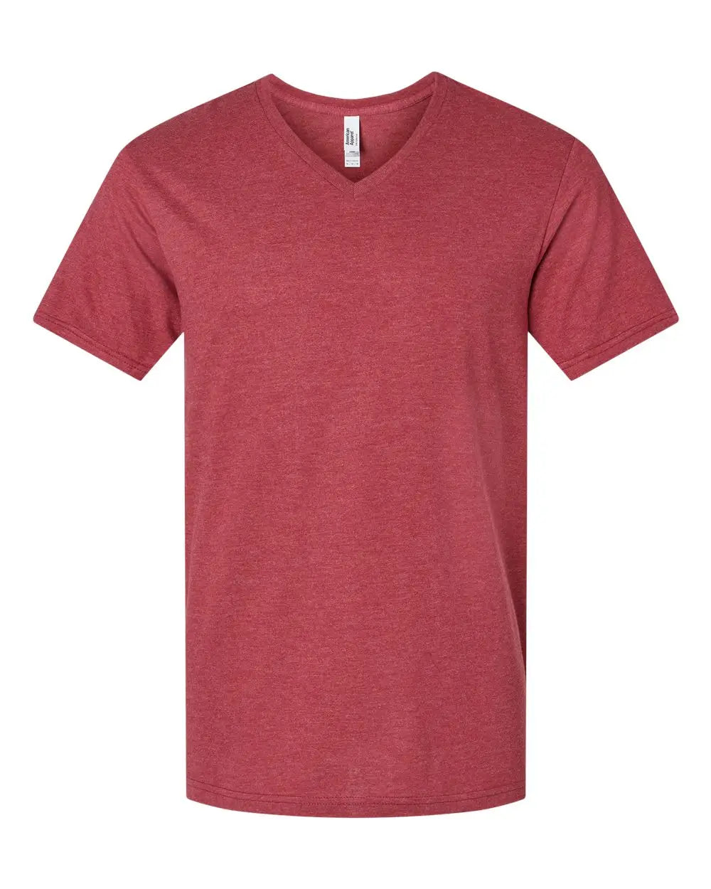 American Apparel 2006cvc Cvc V-neck Tee - Heather Cardinal - s