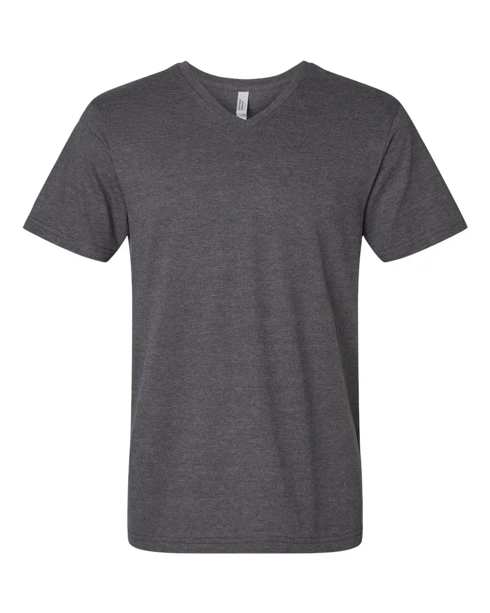 American Apparel 2006cvc Cvc V-neck Tee - Heather Charcoal - Dark Gray / s