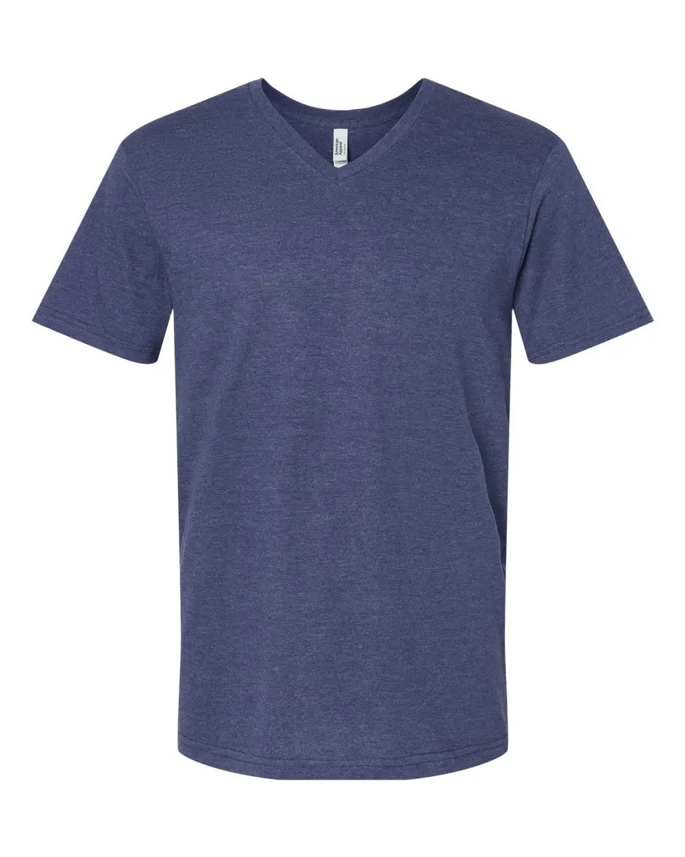 American Apparel 2006cvc Cvc V-neck Tee - Heather Indigo - Navy / s