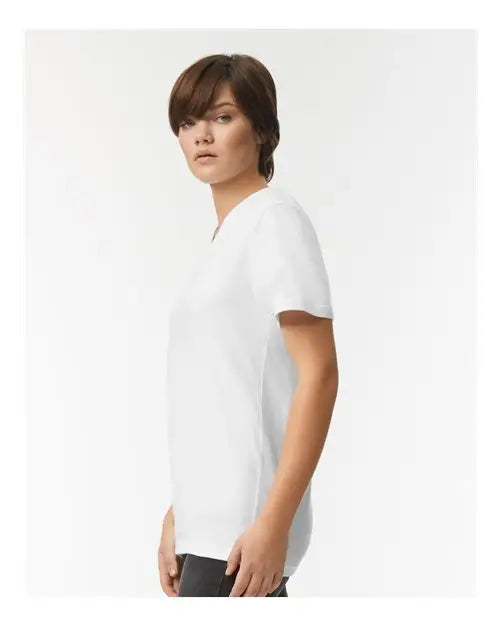 American Apparel 2006cvc Cvc V-neck Tee - White