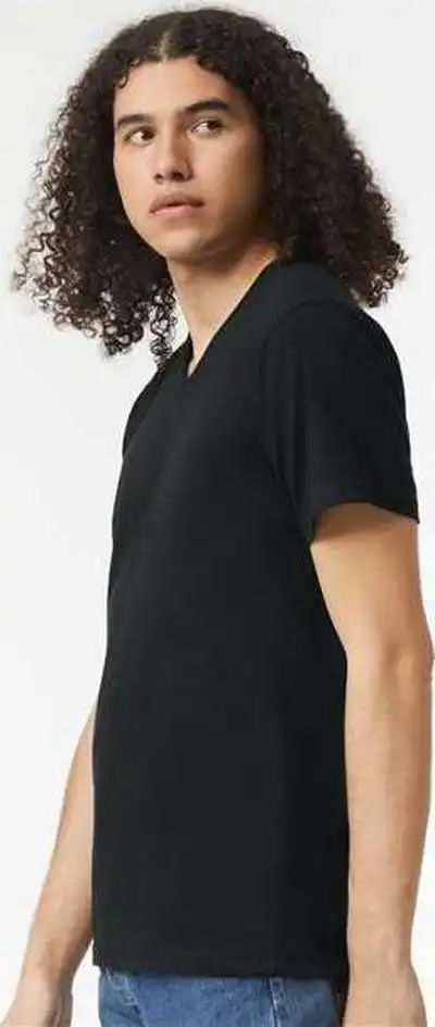 American Apparel 2006cvc Unisex Cvc V-neck Tee - Black