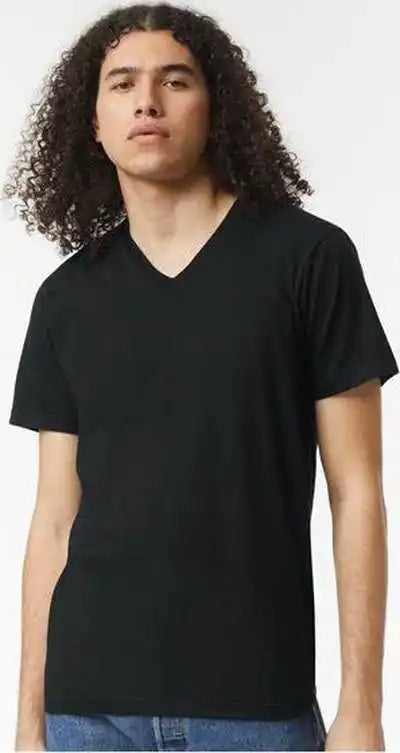 American Apparel 2006cvc Unisex Cvc V-neck Tee - Black